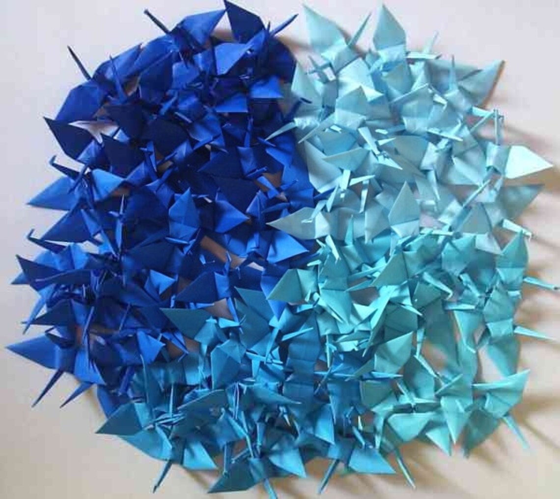 100 Small Origami Cranes Origami Paper Cranes Paper Crane Etsy