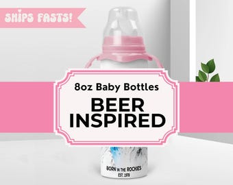 Personalisierte 8 Unzen Babyflasche, Edelstahl-Schnabeltasse, benutzerdefinierte lustige Bier inspirierte Schnabeltasse, Trinkbuddy-Schnabeltasse