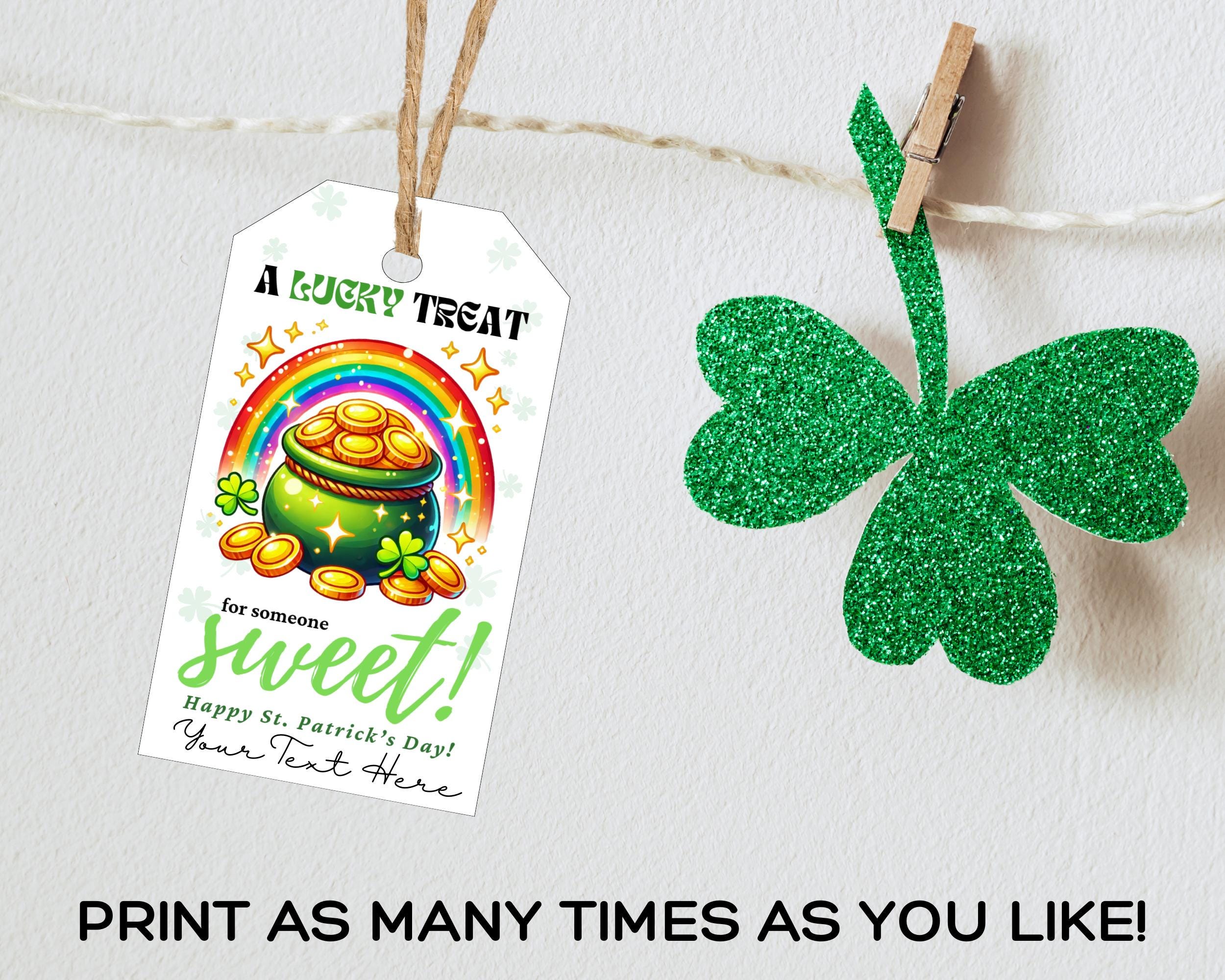 St. Patrick Day Gift Tags, Printable St Patrick's Day Gift Tag, Instant ...