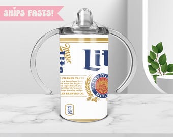 Personalisierte 12 Unzen Schnabeltasse, Schnabeltasse aus Edelstahl mit 2 Deckeln und Strohhalm, Benutzerdefinierte lustige Bier inspirierte Schnabeltasse, Trinkbuddy Schnabeltasse