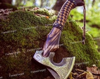 Viking Wedding Axe | Hand-Forged Carbon Steel Bearded Axe for Unity Ceremony | Norse Themed Wedding Gift & Decorative Collectible