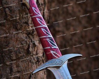 Hand-Forged Viking Sword | Decorative Medieval Display Piece with Leather Sheath | Unique Collectible Gift for History and Fantasy Fans