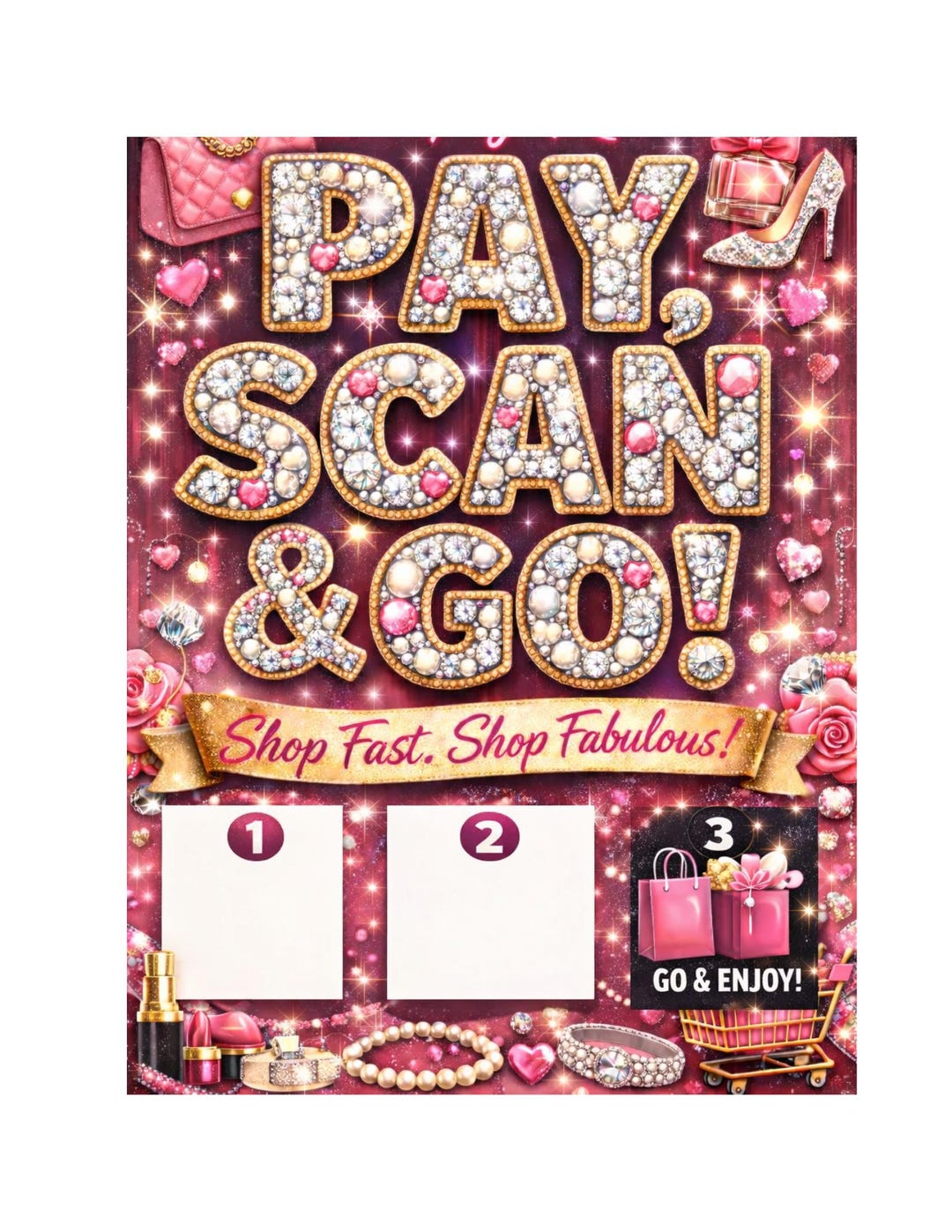 Digital Pay Scan and Go Sign - Etsy