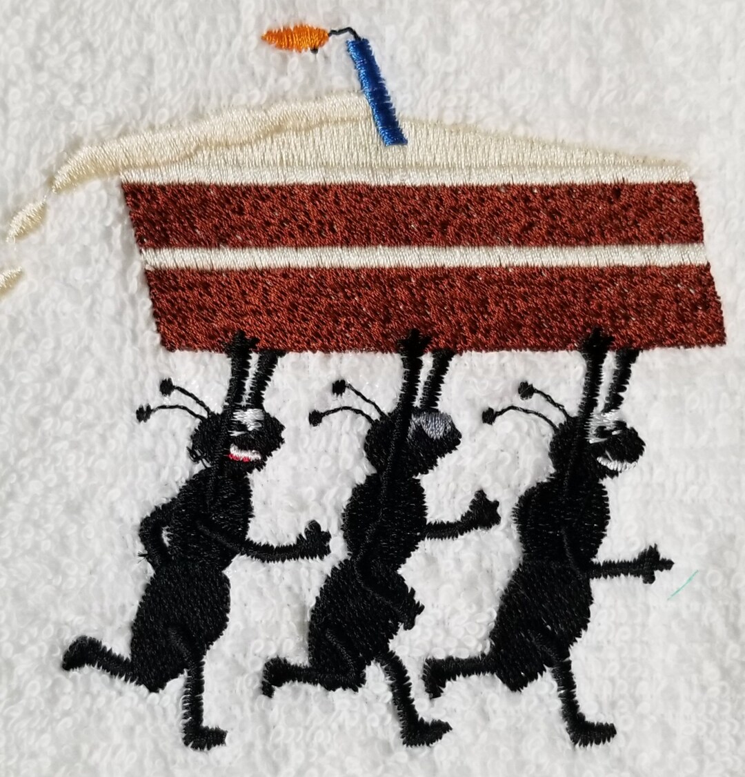 Ant Towel Bug Towel Embroidered Towel Cake Towel Hand Towel Bath Towel ...