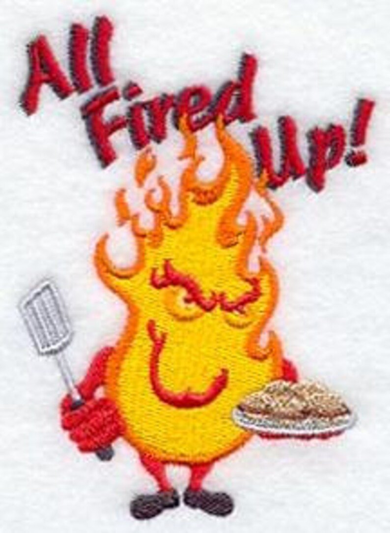 Barbecue Towel Barbecue Apron Embroidered Towel Hand Etsy