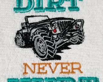 Embroidered Jeep Towel - Jeep - Embroidered  Jeep Towel  - Hand Towel - Bath Towel - Fingertip Towel - Apron-Kitchen Towel