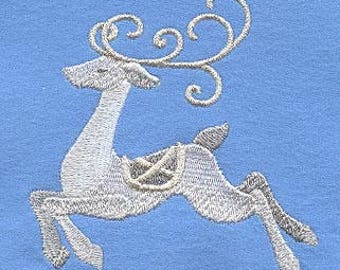 Christmas  Towel  - Reindeer Towel - Embroidered Towel  - Hand Towel - Bath Towel - Fingertip - Apron-Kitchen Towel