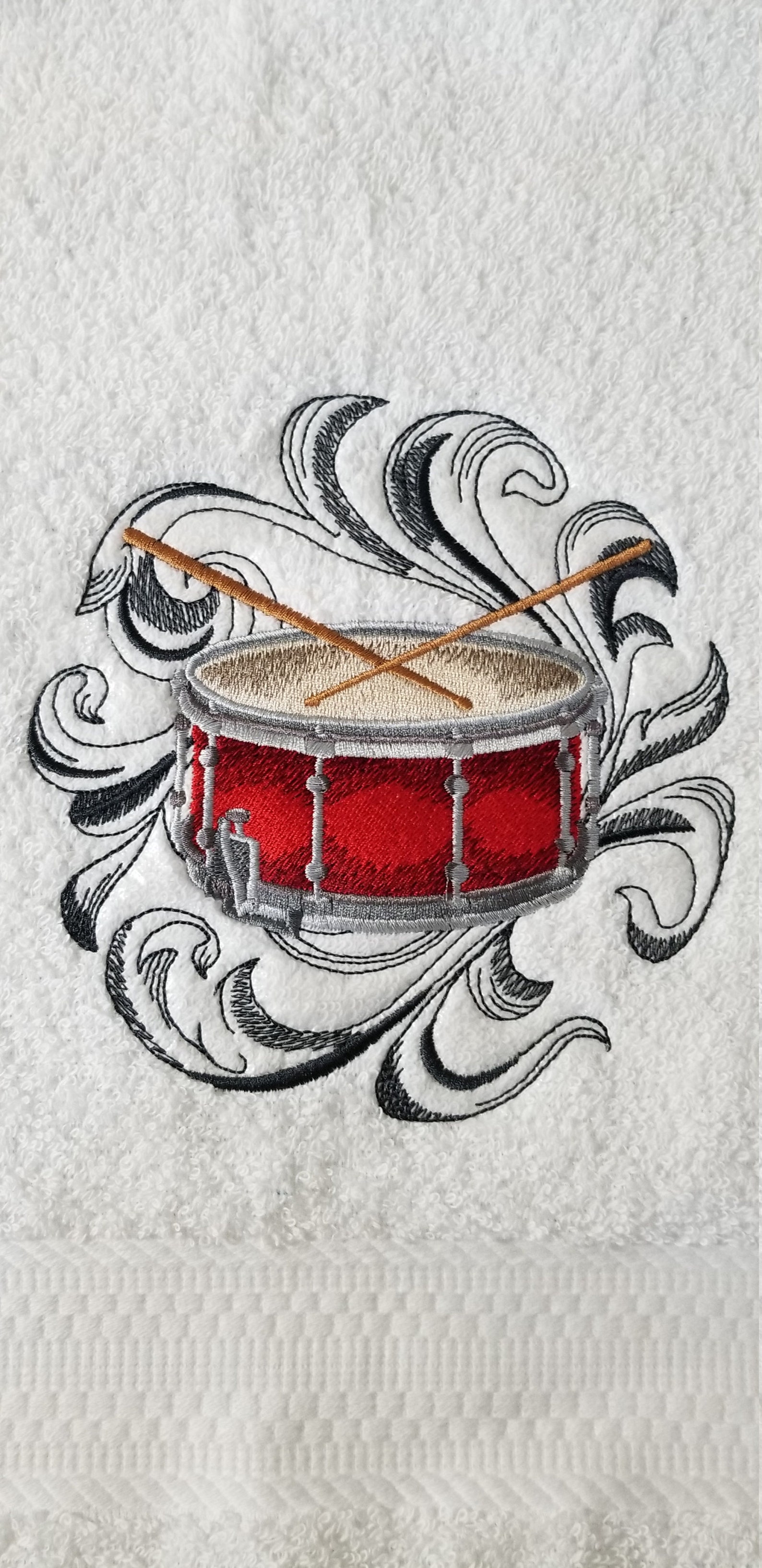 Drum Towel Drum Music Towel Baroque Towel Hand Towel Etsy UK