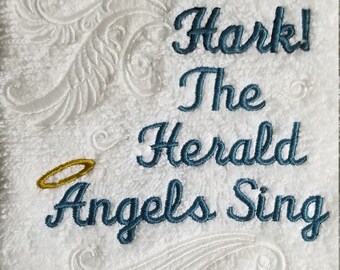 Angel Towel - Christmas Towel - Embroidered Towel - Religious Towel  - Hand Towel - Bath Towel - Fingertip Towel - Apron-Kitchen Towel