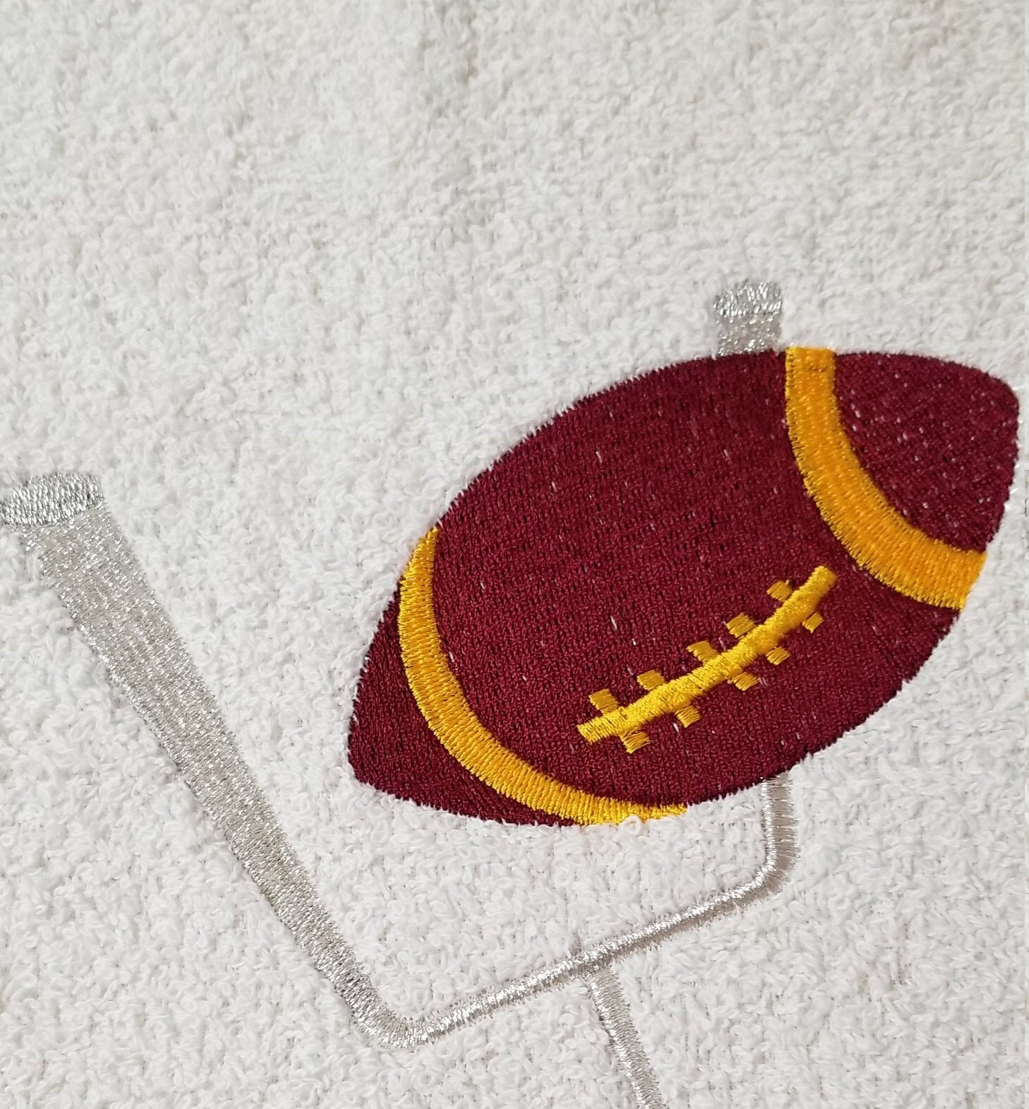 Football Towel Sports Towel Embroidered Towel Football Etsy