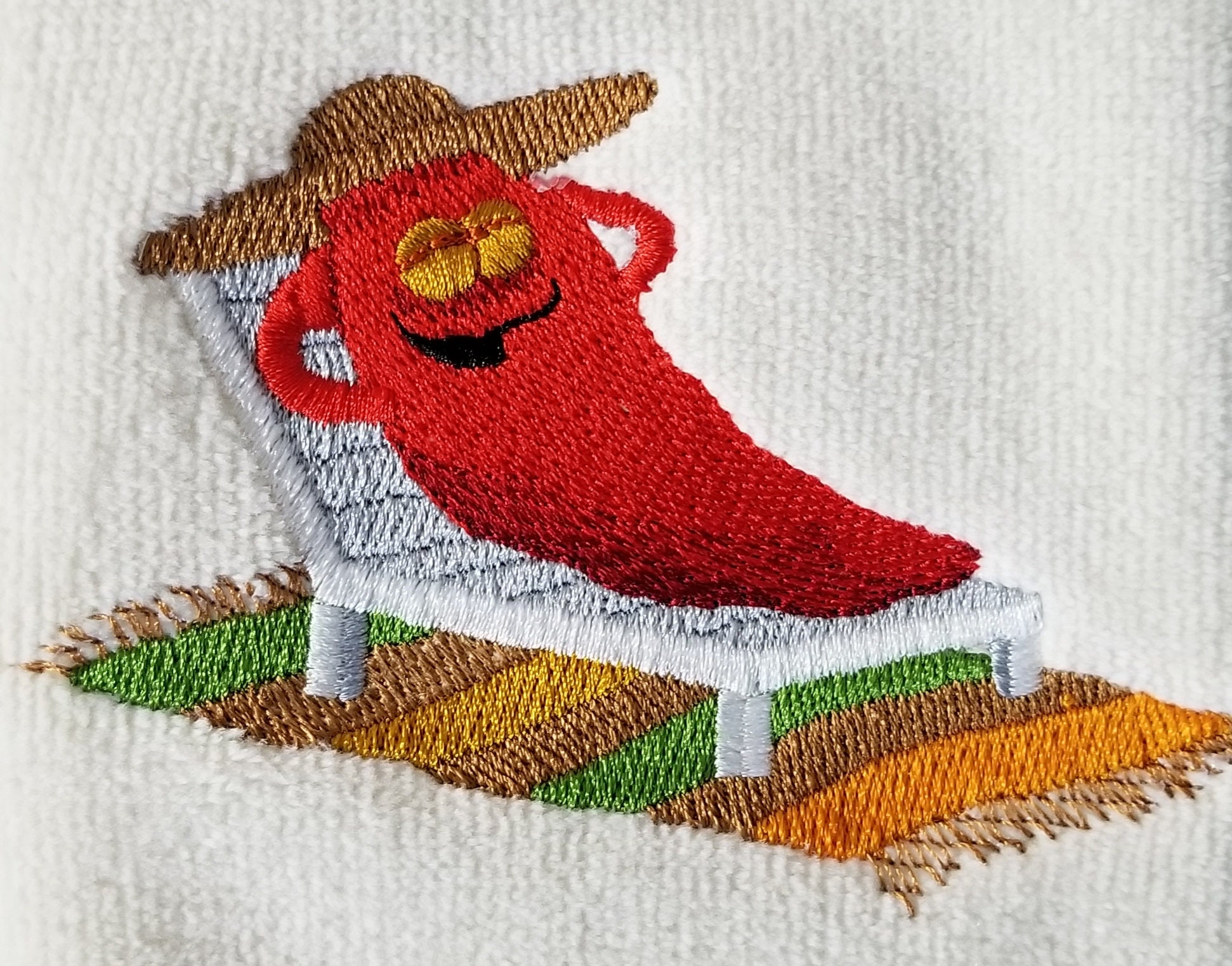 Embroidered Chili Pepper Towel: Southwestern Decor - Etsy