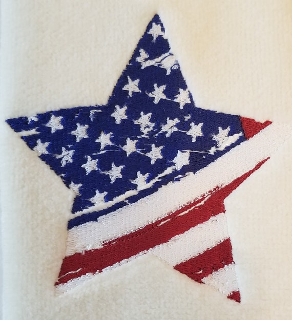 アメリカ国旗の星柄刺繍タオル – 7月4日（独立記念日）のキッチン
