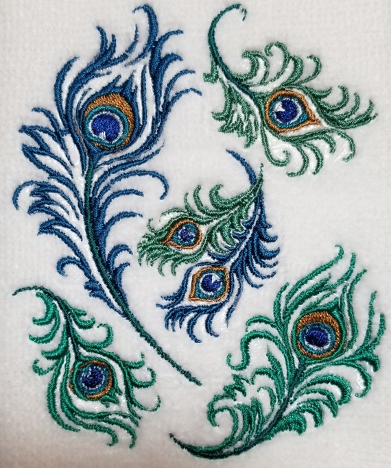 Peacock hand towels best sale