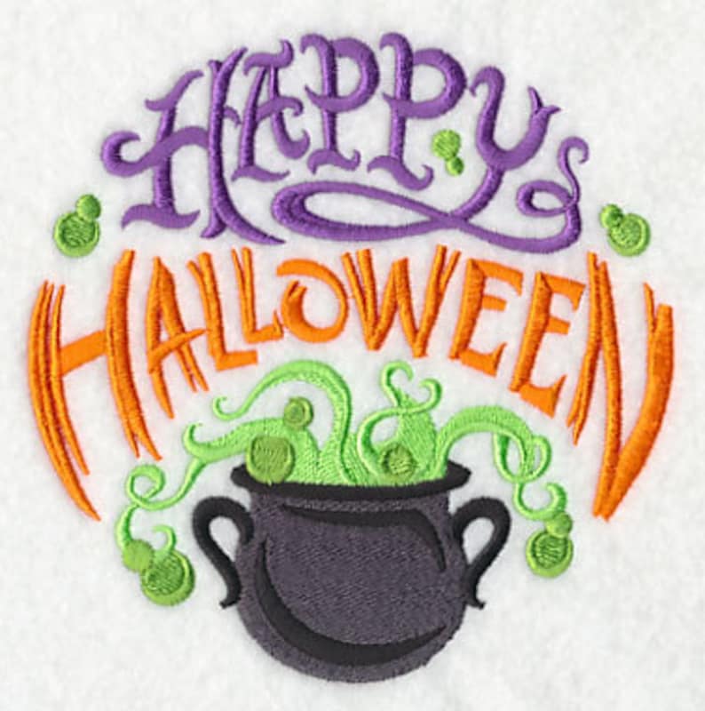 Cauldron Towel Halloween Towel Happy Halloween Towel Hand Towel Embroidered Bath Towel Apron Fingertip Towel-Kitchen Towel image 3