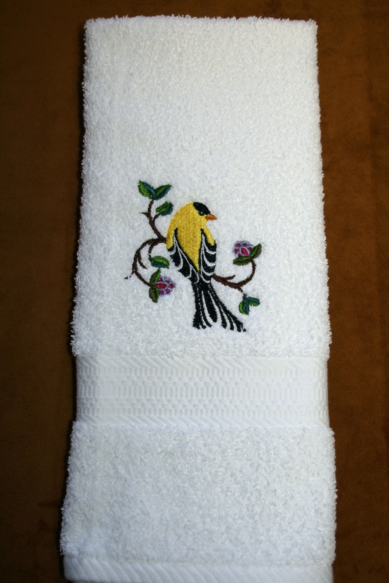 Buy Goldfinch Towel Bird Towel Embroidered Towel Hand Towel Online in