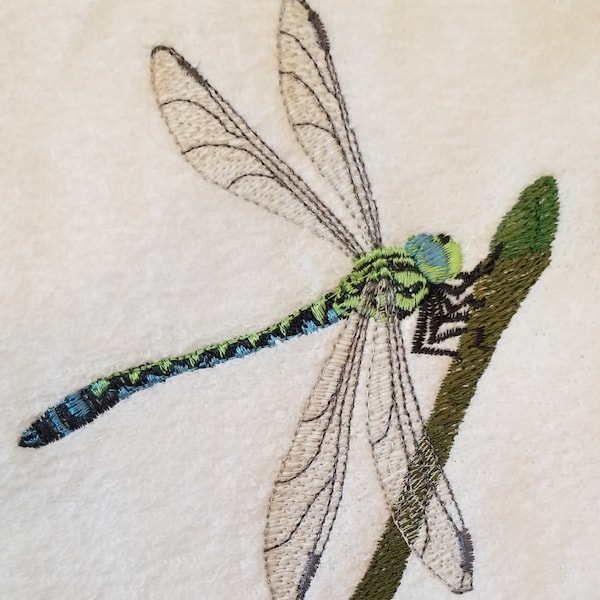 Dragonfly Towel - Embroidered Towel- Towel - Hand Towel - Bath Towel - Fingertip Towel-Kitchen Towel