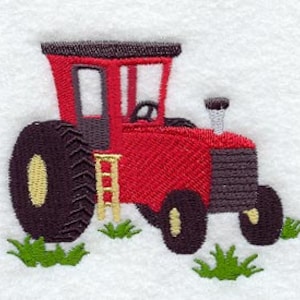 Embroidered Tractor - Tractor - Embroidered Towel  - Hand Towel - Bath Towel - Fingertip Towel - Apron-Kitchen Towel