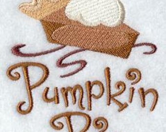 Pumpkin Pie Towel - Pumpkin Towel - Pie Towel - Embroidered Towel - Hand Towel - Bath Towel - Apron - Fingertip Towel-Kitchen Towel