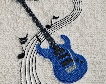 Asciugamano per chitarra - Chitarra elettrica - Asciugamano per musica - Asciugamano per le mani - Asciugamano da bagno - Grembiule - Asciugamano per la punta delle dita - Asciugamano da cucina