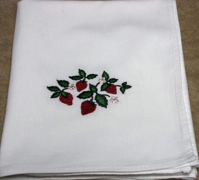 Strawberries Towel Strawberry Towel Fruit Towel Hand Etsy