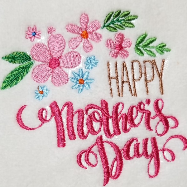 Embroidered Mother Towel - Happy Mothers Day Towel   - Hand Towel - Bath Towel - Apron - Fingertip Towel-Kitchen Towel