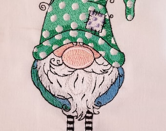 Gnome Towel - Embroidered Towel - Christmas Towel  - Hand Towel - Bath Towel - Fingertip Towel - Apron-Kitchen Towel