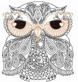 Owl Towel - Embroidered Towel -  Redwork Owl- Hand Towel - Bath Towel -  Apron - Fingertip Towel - Y