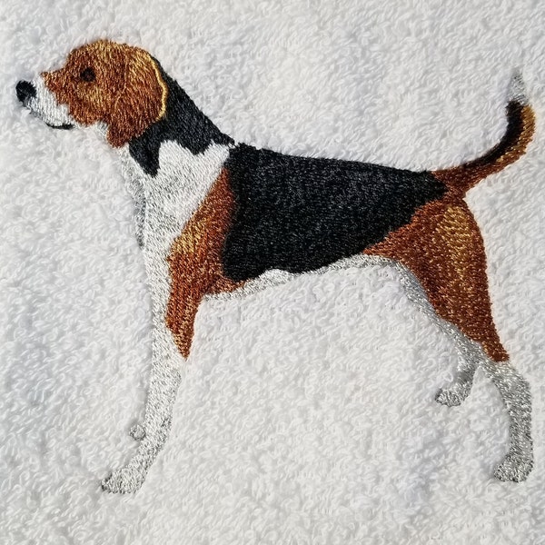 American Fox Hound Towel - Embroidered Towel - Dog Towel - Fox Hound - Hand Towel - Bath Towel - Apron-Kitchen Towel