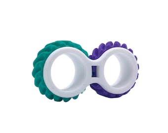 Finger Fidget Spinner Grün und Lila für Erwachsene und Kinder