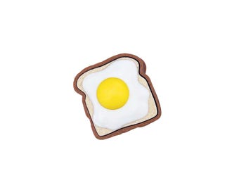 Egg on Toast Clicker Fidget Toy with Keychain Attachment (Loud/Quiet)