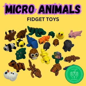 Mini Animal Fidget Toys Micomals Sensory Toys for Kids and Adults
