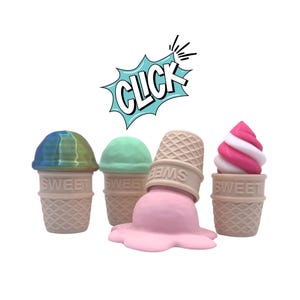 Ice Cream Clicker Fidget Toy for ASMR and Sensory
