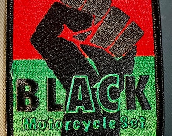 Black Motorcycle Set Patch