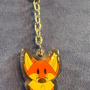 Fox mini acrylic keychain