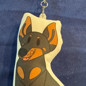 Dobermann pluche sleutelhanger