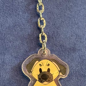 Mops mini brelok akrylowy