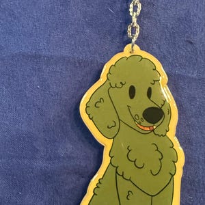 Porte-clés acrylique caniche