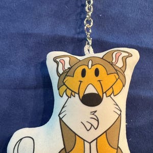 Rough Collie Plush keychain