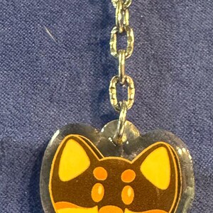 Mini porte-clés en acrylique Shiba Inu Popsicle au sésame