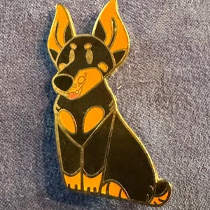 Doberman Enamel pin