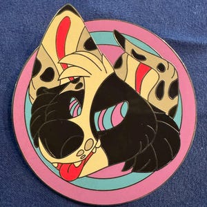 Hypno border collie JUMBO Enamel pin