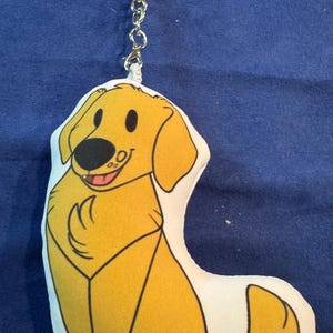 Golden retriever Plush keychain