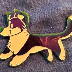 Regenbogen Border Collie Emaille-Pin