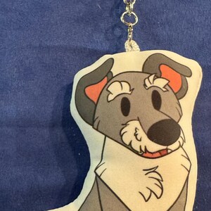 Schnauzer Plush keychain