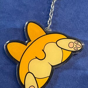 Porte-clés en acrylique mégot de corgi