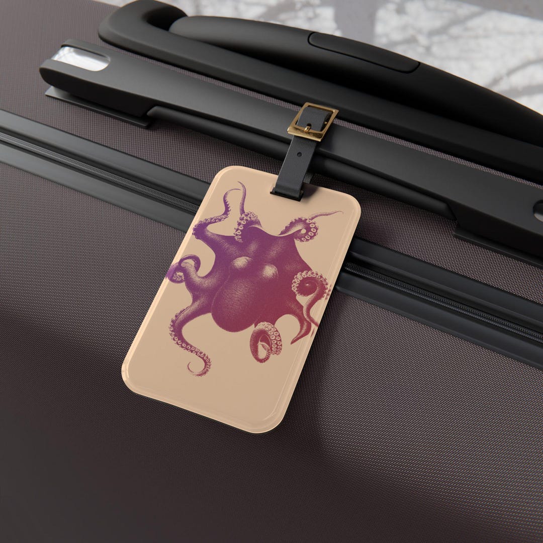 Retro Octopus Luggage Tag | Travel Accessory, Summer Vacation Gift ...