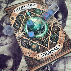 Geomancy Dice: Divination Tool with Elemental Pips