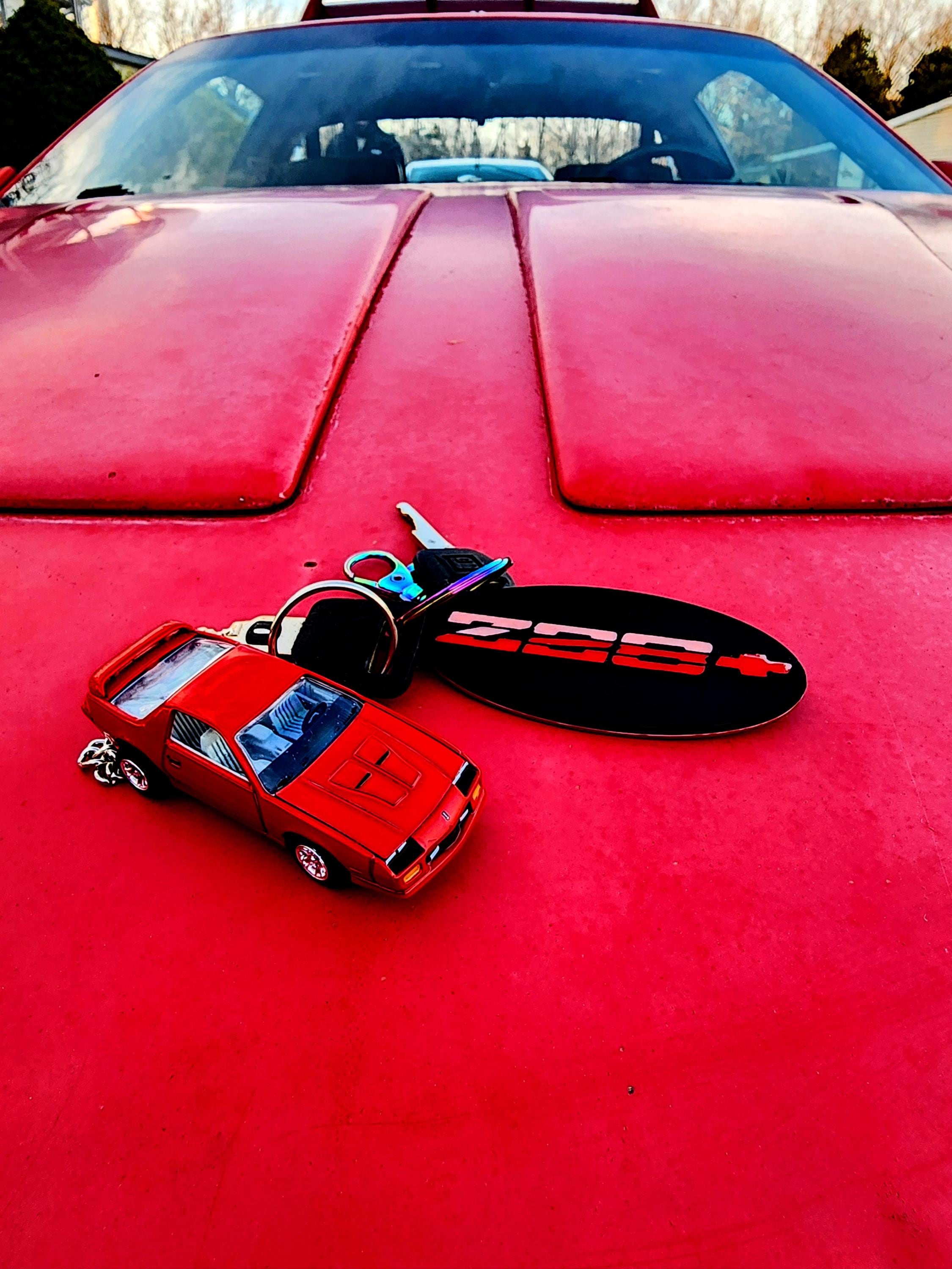 Camaro RS SS Keychain Black Leather Chevrolet Key Chain