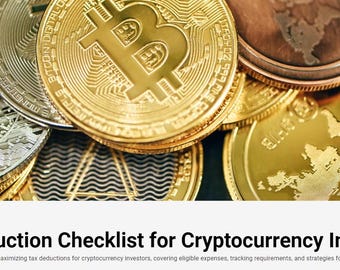 Checklist per la detrazione fiscale per gli investitori in criptovalute (download digitale)
