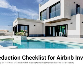 Checklist belastingaftrek voor Airbnb-beleggers (digitale download)